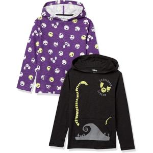 imageAmazon Essentials Disney  Marvel  Star Wars Boys and Toddlers Lightweight Hooded LongSleeve TShirts Pack of 2Nightmare Scream