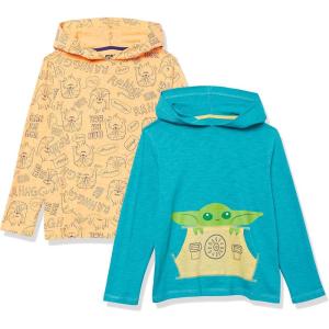 imageAmazon Essentials Disney  Marvel  Star Wars Boys and Toddlers Lightweight Hooded LongSleeve TShirts Pack of 2Star Wars Child