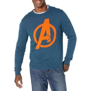 imageAmazon Essentials Disney  Marvel  Star Wars Mens Crew SweatersAvengers Logo  Mens