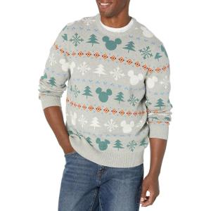 imageAmazon Essentials Disney  Marvel  Star Wars Mens Crew SweatersMickey Fair Isle  Mens