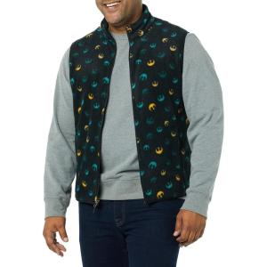 imageAmazon Essentials Disney  Marvel  Star Wars Mens Polar Fleece VestsStar Wars Rebel