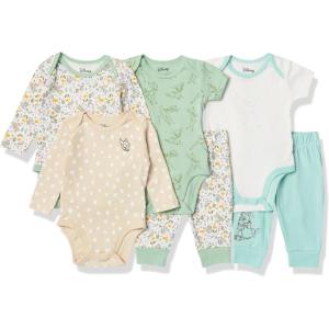 imageAmazon Essentials Disney  Marvel  Star Wars Unisex Babies 6Piece Outfit Set Pack of 6Bambi Nature