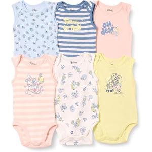 imageAmazon Essentials Disney  Star Wars  Princess Baby Girls Sleeveless Bodysuits Pack of 6Alice Tea Party