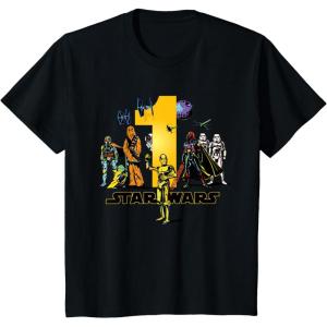 imageKids Star Wars Classic Characters First Birthday 1 Year Old TShirtBlack