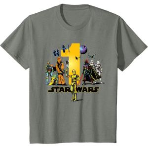 imageKids Star Wars Classic Characters First Birthday 1 Year Old TShirtOlive Heather