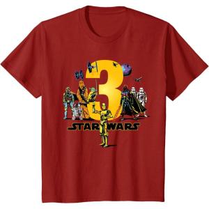 imageKids Star Wars Classic Characters Third Birthday 3 Years Old TShirtCranberry Red