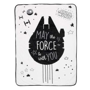 imageLambs ampamp Ivy Star Wars Millennium Falcon Baby Blanket  White