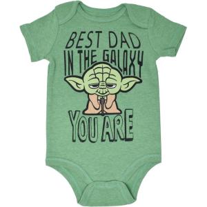 imageSTAR WARS Darth Vader Yoda Baby Bodysuit Newborn to InfantGreen