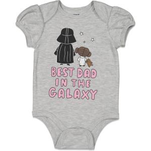 imageSTAR WARS Fathers Day Christmas Baby Girls Bodysuit Newborn to Infant Sizes Newborn  24 MonthsGray
