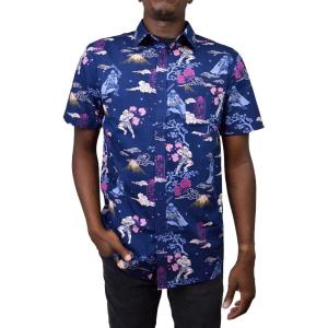 imageSTAR WARS Mens Button Down ShirtNavy