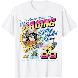 imageStar Wars  Now This Is Podracing TShirtWhite