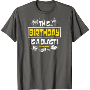 imageStar Wars  This Birthday Is A Blast TShirtAsphalt Grey