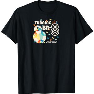 imageStar Wars  Turning BB8 8th Birthday TShirtBlack