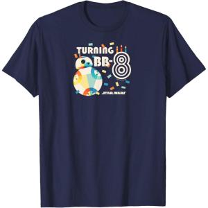 imageStar Wars  Turning BB8 8th Birthday TShirtNavy Blue