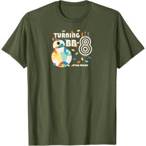 imageStar Wars  Turning BB8 8th Birthday TShirtOlive Green