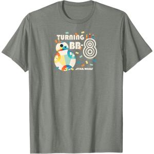 imageStar Wars  Turning BB8 8th Birthday TShirtOlive Heather