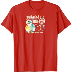 imageStar Wars  Turning BB8 8th Birthday TShirtRed