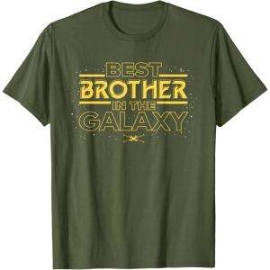 imageStar Wars Best Brother in the Galaxy Family Trip Birthday TShirtOlive Green
