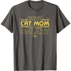 imageStar Wars Best Cat Mom in the Galaxy Birthday Mothers Day TShirtAsphalt Grey