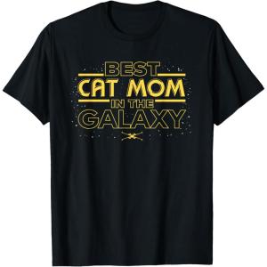 imageStar Wars Best Cat Mom in the Galaxy Birthday Mothers Day TShirtBlack