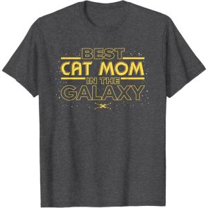 imageStar Wars Best Cat Mom in the Galaxy Birthday Mothers Day TShirtDark Heather Grey