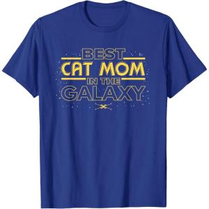 imageStar Wars Best Cat Mom in the Galaxy Birthday Mothers Day TShirtRoyal Blue