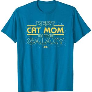 imageStar Wars Best Cat Mom in the Galaxy Birthday Mothers Day TShirtSapphire Blue