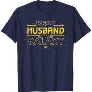 imageStar Wars Best Husband in the Galaxy Birthday Anniversary TShirtNavy Blue