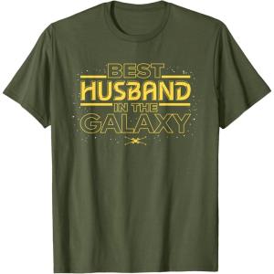 imageStar Wars Best Husband in the Galaxy Birthday Anniversary TShirtOlive Green