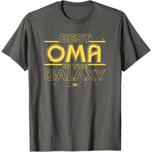 imageStar Wars Best Oma in the Galaxy Birthday Mothers Day TShirtAsphalt Grey