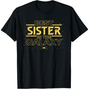 imageStar Wars Best Sister in the Galaxy Family Trip Birthday TShirtBlack