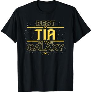 imageStar Wars Best Ta in the Galaxy Birthday Da de la Madre TShirtBlack