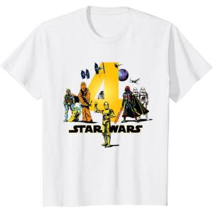 imageStar Wars Classic Characters Fourth Birthday 4 Years Old TShirtWhite