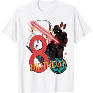 imageStar Wars Darth Vader 8th Birthday Abstract Background TShirtWhite