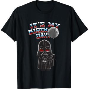 imageStar Wars Darth Vader Balloon Boy Its My Birthday TShirtBlack