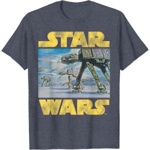 imageStar Wars Vintage Imperial ATAT Battle of Hoth TShirt TShirtHeather Blue