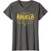 imageStar Wars Best Abuela in the Galaxy Birthday Da de la Madre TShirtAsphalt Grey