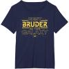 imageStar Wars Best Bruder in the Galaxy Family Trip German TShirtNavy Blue