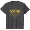 imageStar Wars Best Dog Dad in the Galaxy Birthday Fathers Day TShirtDark Heather Grey