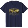 imageStar Wars Best Freund in the Galaxy Friend Birthday German TShirtNavy Blue