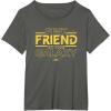 imageStar Wars Best Friend in the Galaxy Friend Trip Birthday TShirtAsphalt Grey