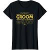 imageStar Wars Best Groom in the Galaxy Honeymoon Wedding Party TShirtBlack