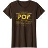 imageStar Wars Best Pop in the Galaxy Birthday Fathers Day TShirtBrown
