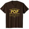imageStar Wars Best Pop in the Galaxy Birthday Fathers Day TShirtBrown