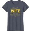 imageStar Wars Best Wife in the Galaxy Birthday Anniversary TShirtHeather Blue