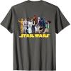 imageStar Wars Ewok Wicket Classic Character Matching 2Sided TShirtAsphalt Grey