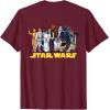 imageStar Wars Ewok Wicket Classic Character Matching 2Sided TShirtBurgundy
