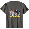 imageStar Wars Han Solo Classic Character Matching 2Sided TShirtAsphalt Grey