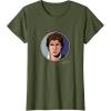 imageStar Wars Han Solo Classic Character Matching 2Sided TShirtOlive Green
