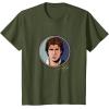 imageStar Wars Han Solo Classic Character Matching 2Sided TShirtOlive Green